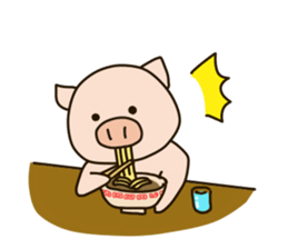 PUNIPUNI fat pig sticker #9567942