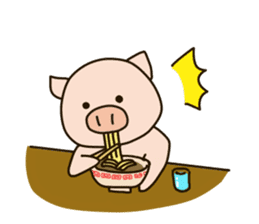 PUNIPUNI fat pig sticker #9567942