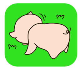 PUNIPUNI fat pig sticker #9567943