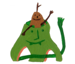 Fluffy and Big grass sticker #9568033