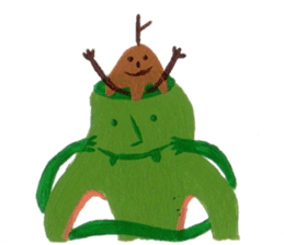 Fluffy and Big grass sticker #9568034