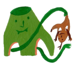 Fluffy and Big grass sticker #9568048