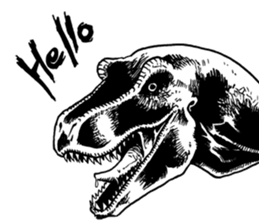 Black & White T-REX sticker #9568944