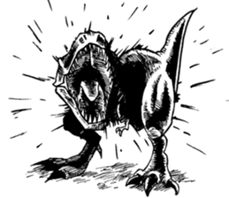 Black & White T-REX sticker #9568952