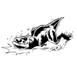 Black & White T-REX sticker #9568955