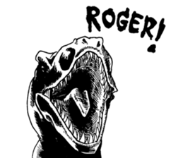 Black & White T-REX sticker #9568956