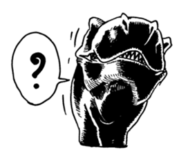 Black & White T-REX sticker #9568959