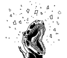 Black & White T-REX sticker #9568968