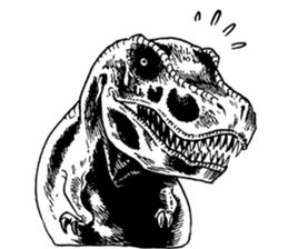 Black & White T-REX sticker #9568981