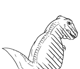 Black & White T-REX sticker #9568982