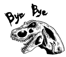 Black & White T-REX sticker #9568983