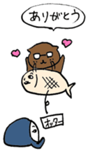 Human-Faced Penguin and his friends sticker #9570041