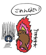 Human-Faced Penguin and his friends sticker #9570042