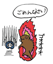 Human-Faced Penguin and his friends sticker #9570042