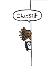 Human-Faced Penguin and his friends sticker #9570052