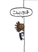 Human-Faced Penguin and his friends sticker #9570052