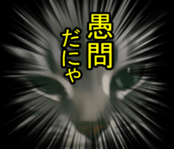 white & gray crazy cats sticker #9571821