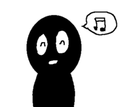 Small black man III sticker #9572503