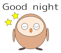 Owl sticker(English version) sticker #9574682