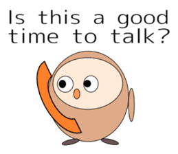 Owl sticker(English version) sticker #9574689