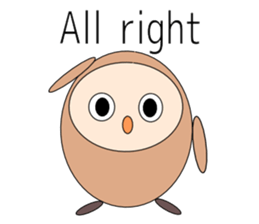 Owl sticker(English version) sticker #9574697