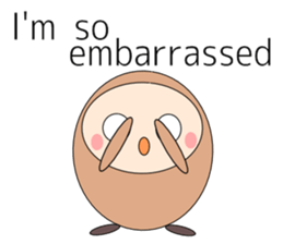 Owl sticker(English version) sticker #9574702