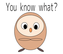 Owl sticker(English version) sticker #9574715