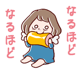 Bangs were cut too much. sticker #9574922