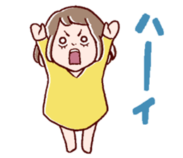 Bangs were cut too much. sticker #9574930