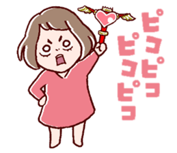 Bangs were cut too much. sticker #9574948