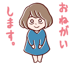 Bangs were cut too much. sticker #9574952