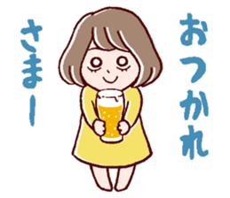 Bangs were cut too much. sticker #9574953