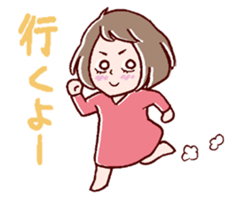 Bangs were cut too much. sticker #9574954