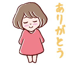 Bangs were cut too much. sticker #9574956