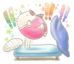 Cute bear and rabbit 5 by Torataro sticker #9575457