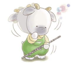 Cute bear and rabbit 5 by Torataro sticker #9575465