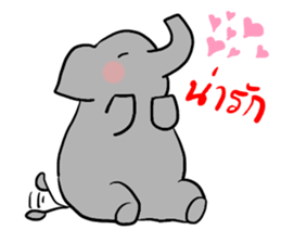 elephant and the driver (Thai language) sticker #9575521
