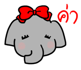 elephant and the driver (Thai language) sticker #9575533