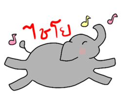 elephant and the driver (Thai language) sticker #9575542