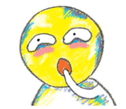 yellow moon boy sticker #9575960