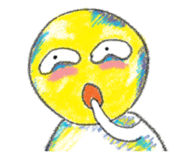 yellow moon boy sticker #9575960