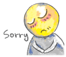 yellow moon boy sticker #9575962