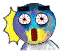 yellow moon boy sticker #9575963