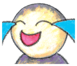 yellow moon boy sticker #9575967