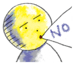 yellow moon boy sticker #9575969