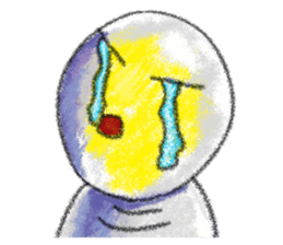 yellow moon boy sticker #9575970