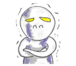 yellow moon boy sticker #9575971