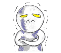 yellow moon boy sticker #9575971