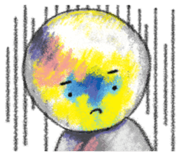 yellow moon boy sticker #9575973