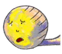 yellow moon boy sticker #9575975